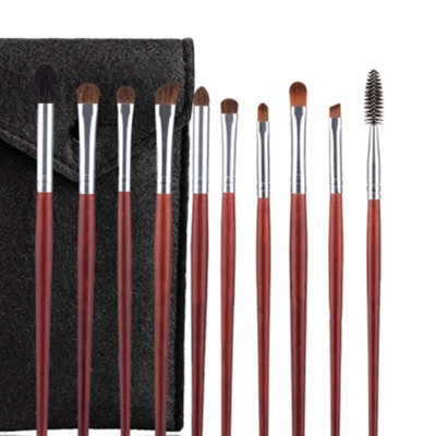 HXE-07 10pcs professional premium eye makeup brushes set blending eyeshadow eyebrow eyeliner eyelash brush