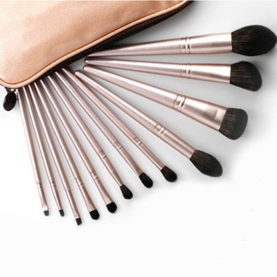 HXT-086 12pcs foundation powder Blending Eyebrow eyeliner Makeup Brushes Set Nano fiber Synthetic Hair set of brushes