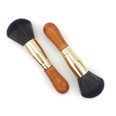 #411 High Quality Single Wooden Handle Cosmetic Brush Flame Powder Blusher Eco-Friendly Makeup Brush