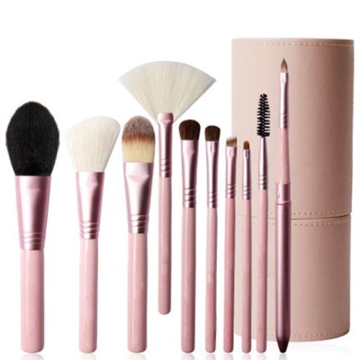 HXT-070 10pcs professional natural synthetic hair make up brush set private label