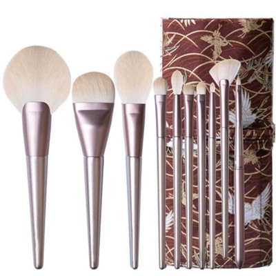 HXT-069 10pcs professional bionic synthetic hair make up brush set custom logo