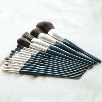 HXT-074 12pcs professional wooden handle makeup beauty tools corn fiber brush makeup set custom logo