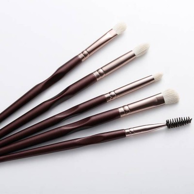 5pcs natural hair portable Pro private label eye makeup brushes eye blender eyeshadow eyebrow eyeliner eyelash brush HXE-01