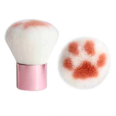 #502 2020 new style private label Kabuki brush single petal cat claw makeup brush pink synthetic hair powder blush brush