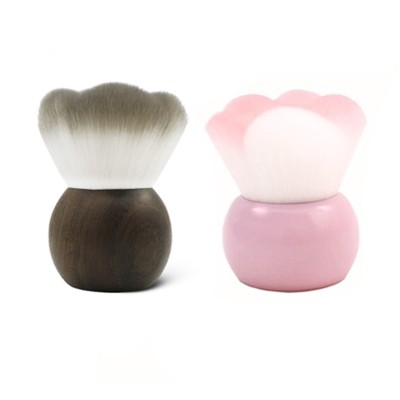 #503 High-end cat claw shape synthetic hair glitter pink handle makeup kabuki brush powder blush brush for women beauty