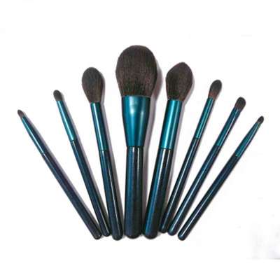 HXT-027 8pcs high quality glitter purple professional portable vegan makeup brushes for makeup