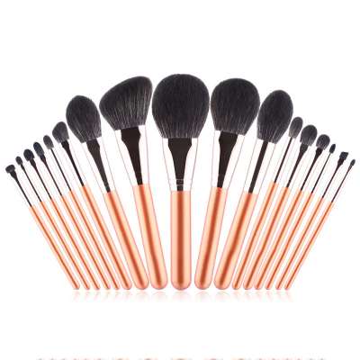 HXP-100D Wholesale luxury 17pcs Professional brush make up vegan synthetic hair custom makeup brushes set with case